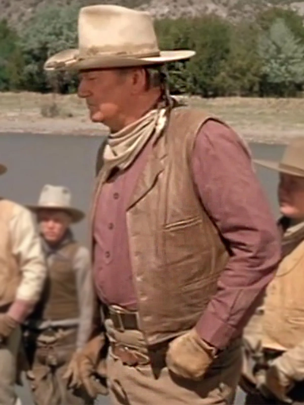 The Cowboys John Wayne Disressed Brown Vest