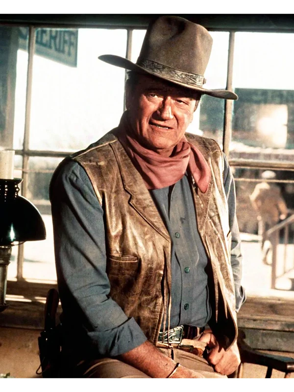 The Cowboys John Wayne Leather Vest