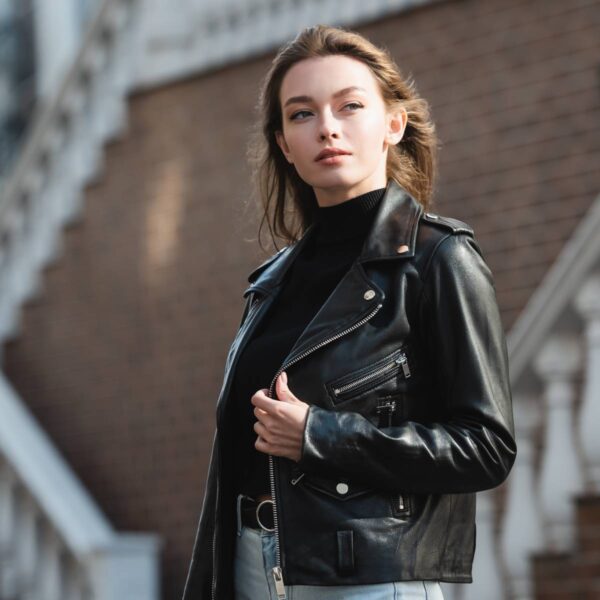 Custom leather jackets on sale womens