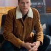 Adam Pålsson Young Wallander Kurt Wallander Shearling Collar Brown Corduroy Jacket