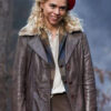 Billie Piper I Hate Suzie Suzie Pickles Leather Brown Coat