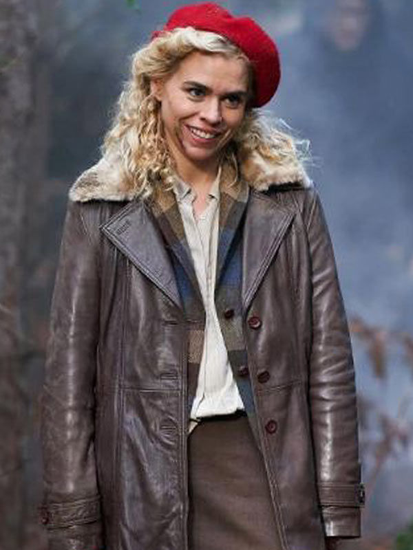 Billie Piper I Hate Suzie Suzie Pickles Leather Brown Coat