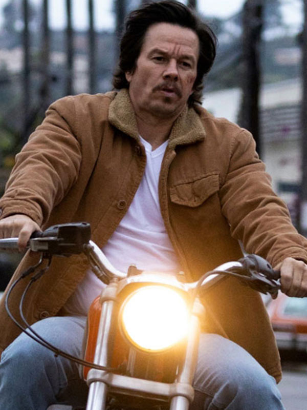 Father Stu Stuart Long Jacket | Mark Wahlberg Brown Leather Jacket