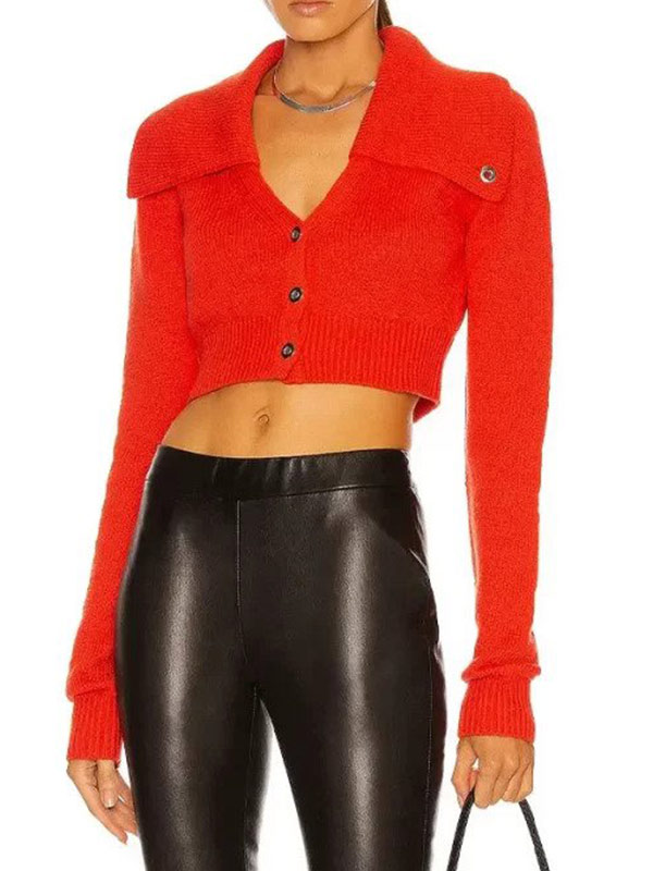 Marsai Martin Black-ish Diane Johnson Cropped Red Cardigan