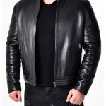 Men's Fitted Leather Biker Jacket