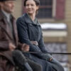 Outlander S05 Claire Randall Wool Coat Side Sitting