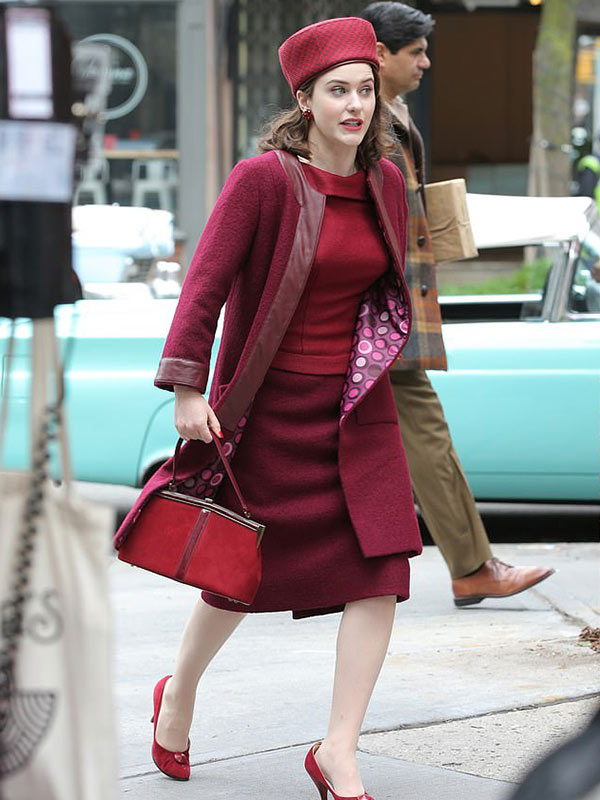 The Marvelous Mrs. Maisel S04 Miriam Maisel Maroon Coat