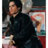 The Vampire Diaries Damon Salvatore Black Leather Jacket