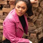 Young Wallander Katja Pink Leather Jacket