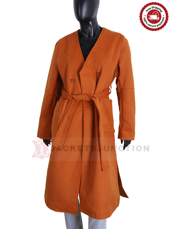 Anatomy of a Scandal Sophie Whitehouse Orange Belted Coat