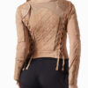 Women's Suede Leather Jacket With Diamond Quilted Style