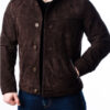 Mens-Dark-Brown-Suede-Button-Leather-Jacket