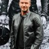 David Beckham Black Leather Jacket