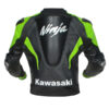 Men's Leather Kawasaki Ninja Racing Biker Jacket Back