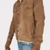 Men's Suede Trucker Brown Jacket