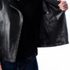 Mens Quilted Motorcycle Leather Jacket Inner