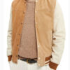 Men's Colorblock Suede Varsity Jacket