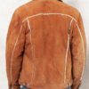 Vintage Leather Brown Suede Sherpa Lined Jacket