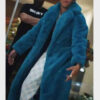 POPSTAR Justin Bieber Blue Fur Coat