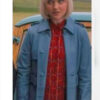 Queens of Mystery Matilda Stone Blue Leather Coat