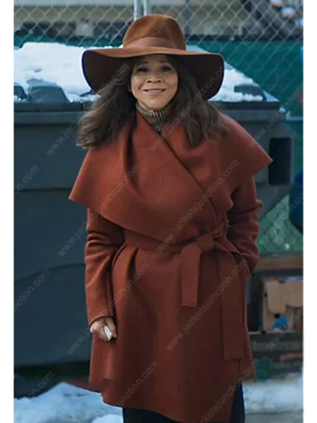 Rosie Perez Brown Coat