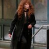 Russian Doll Nadia Vulvokov Black Trench Coat