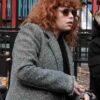 Russian Doll Nadia Vulvokov Grey Wool Coat