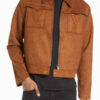 Shirt Style Brown Men's Suede Jacket