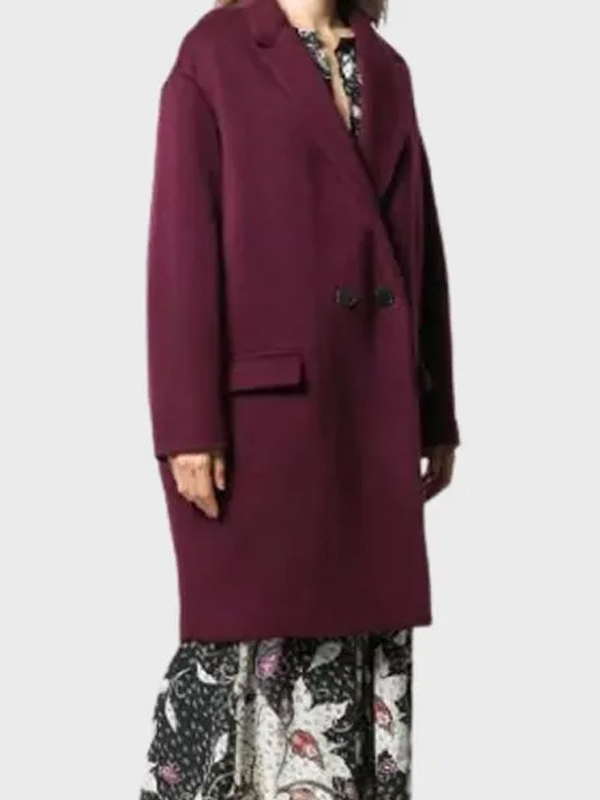 The Flight Attendant Ani Mouradian Maroon Coat