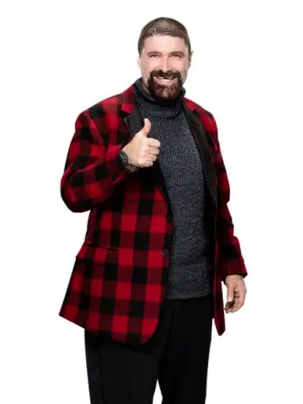 WWE Wrestler Mick Foley Red Flannel Coat