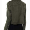 Women's Army Green Faux Suede Jacket