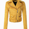 Women's-Yellow-Suede-Leather-Jacket