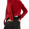 Women's Red Suede Leather Jacket