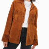 Women's Oversize Western Suede Leather Jacket