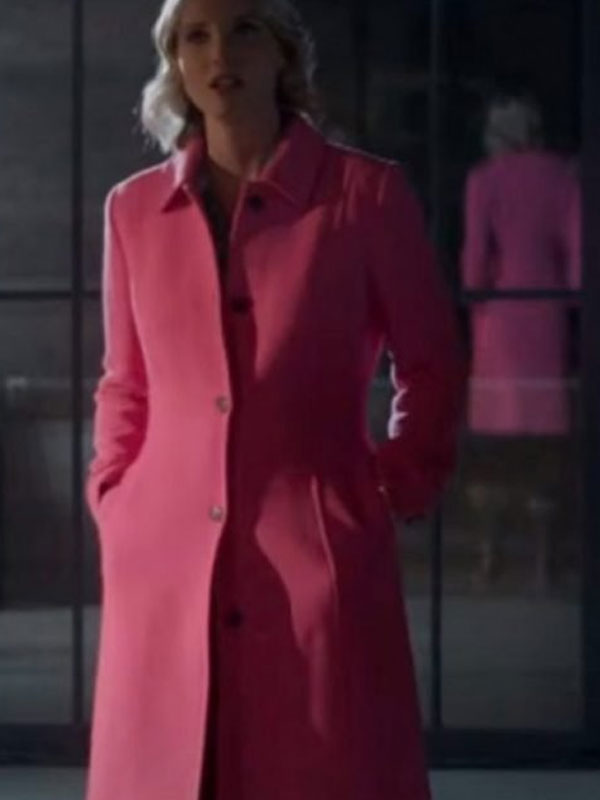 Candy Coated Christmas Molly McCook Pink Trench Coat