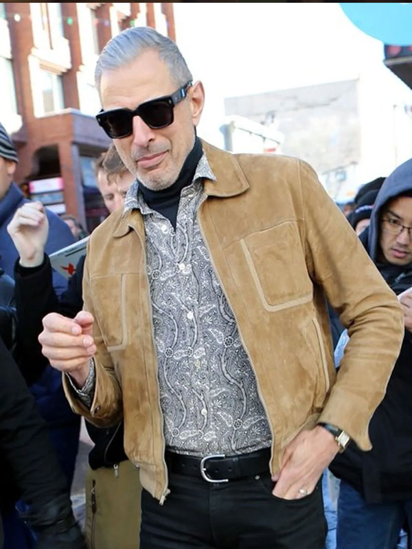 Jeff Goldblum Jurassic World Dominion Suede Leather Jacket