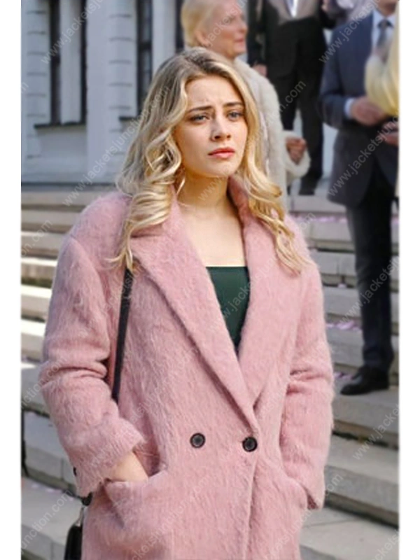 Josephine Langford Pink Coat