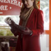 Julie Gonzalo Jingle Bell Bride Red Coat