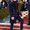 Shawn Mendes Met Gala 2022 Maroon and Blue Coat