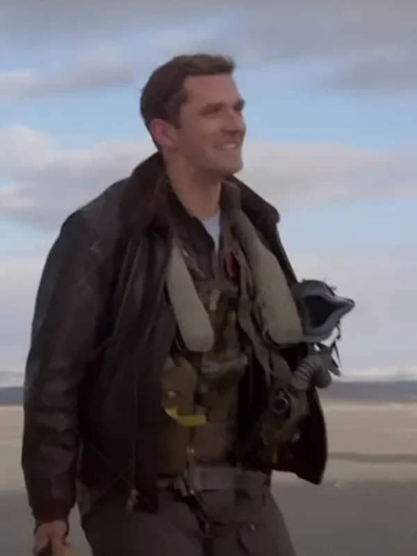 Top Gun Maverick Jon Hamm Leather Jacket