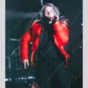 Billie Eilish Red Hooded Jacket