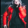 Billie Eilish Red Padded Jacket