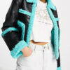 Wickie Roy Girls5eva S02 Renée Elise Goldsberry Leather Shearling Jacket