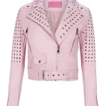 Girls5eva Busy Philipps Pink Studded Jacket