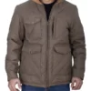 John Dutton Quilted Brown Jacket