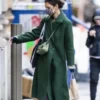 Rare Objects Katie Holmes Green Double-Breasted Coat