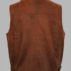 Men’s Brown Leather Shearling Vest