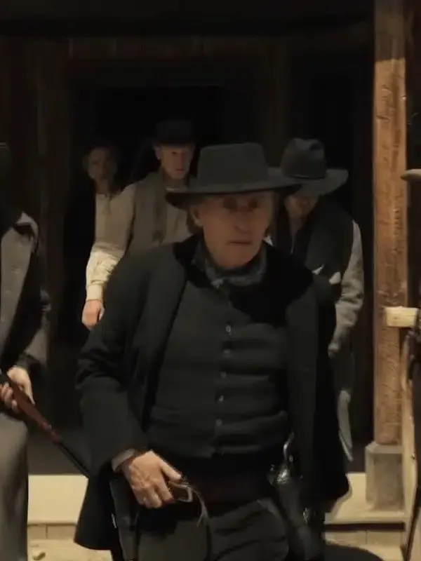 Gabriel Byrne Murder at Yellowstone City 2022 Sheriff Jim Ambrose Black Coat