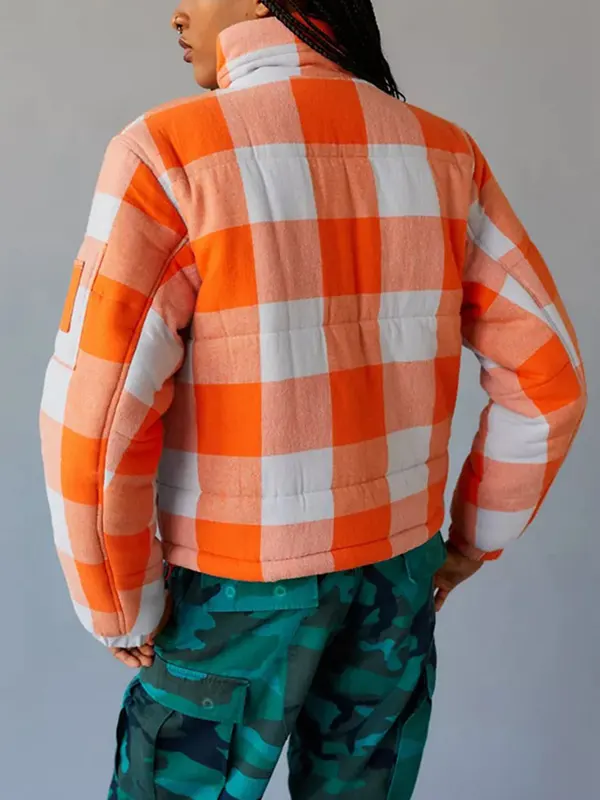 Hannaha Hall The Chi S05 Tiffany Orange Checked Jacket