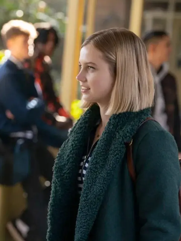 Honor Society 2022 Angourie Rice Green Long Fur Coat